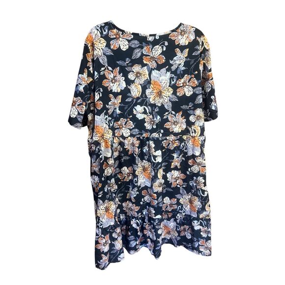 Emery Rose Floral Black Print Dress Sz 2XL NWT - Picture 2 of 5